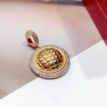 Load image into Gallery viewer, LUOWEND 18K Yellow Gold Natural Diamond Pendant for Women
