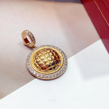 Load image into Gallery viewer, LUOWEND 18K Yellow Gold Natural Diamond Pendant for Women
