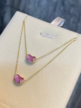 Load image into Gallery viewer, LUOWEND 18K Yellow Gold Natural Pink Sapphire for Women
