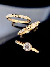 Load image into Gallery viewer, LUOWEND 18K Yellow Gold Real Natural Diamond Ring for Women
