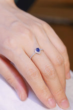 Load image into Gallery viewer, LUOWEND 18K White Gold Real Natural Diamond and Sapphire Ring for Women
