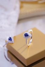 Load image into Gallery viewer, LUOWEND 18K White Gold Gold Real Natural Diamond and Sapphire Ring for Women
