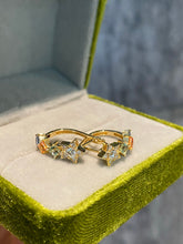 Load image into Gallery viewer, LUOWEND 18K Yellow Gold Natural Color Sapphire Earrings for Women

