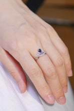 Load image into Gallery viewer, LUOWEND 18K White Gold Real Natural Diamond and Emerald Ring for Women
