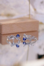 Load image into Gallery viewer, LUOWEND 18K White Gold Real Natural Diamond and Sapphire Ring for Women
