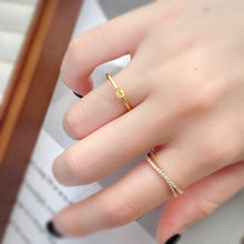 Load image into Gallery viewer, LUOWEND 18K White Gold Real Natural Yellow Diamond Ring for Women
