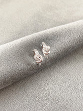 Load image into Gallery viewer, LUOWEND 18K White/Yellow Gold Natural Diamond Earrings for Women
