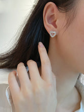 Load image into Gallery viewer, LUOWEND 18K White Gold Natural Diamond Earrings for Women
