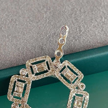 Load image into Gallery viewer, LUOWEND 18K White Gold Real Natural Diamond Earrings for Women
