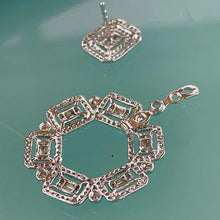 Load image into Gallery viewer, LUOWEND 18K White Gold Real Natural Diamond Earrings for Women
