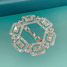 Load image into Gallery viewer, LUOWEND 18K White Gold Real Natural Diamond Earrings for Women
