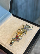 Load image into Gallery viewer, LUOWEND 18K Yellow Gold Natural Color Sapphire Ring for Women
