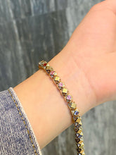 Load image into Gallery viewer, LUOWEND 18K Yellow Gold Natural Color Sapphire Bracelet for Women
