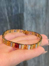 Load image into Gallery viewer, LUOWEND 18K Yellow Gold Natural Color Sapphire Bracelet for Women
