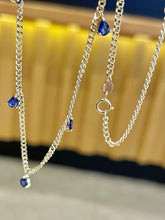 Load image into Gallery viewer, LUOWEND 18K Yellow Gold Natural Sapphire Necklace for Women

