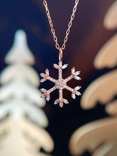 Load image into Gallery viewer, LUOWEND 18K White or Yellow or Rose Gold Natural Diamond Necklace for Women
