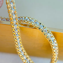 Load image into Gallery viewer, LUOWEND 18K White+Yellow Gold Bracelet for Women
