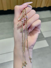 Load image into Gallery viewer, LUOWEND 18K Yellow Gold Natural Pink Sapphire Bracelet for Women
