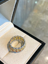 Load image into Gallery viewer, LUOWEND 18K Yellow Gold Natural Color Sapphire Ring for Women
