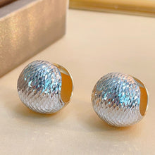 Load image into Gallery viewer, LUOWEND 18K White+Yellow Gold Earrings for Women
