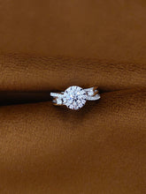 Load image into Gallery viewer, LUOWEND 18K White Gold Natural Diamond Ring for Women
