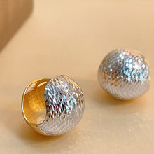 Load image into Gallery viewer, LUOWEND 18K White+Yellow Gold Earrings for Women
