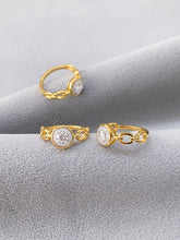 Load image into Gallery viewer, LUOWEND 18K Yellow Gold Natural Diamond Ring for Women
