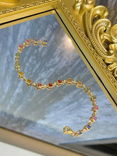 Load image into Gallery viewer, LUOWEND 18K Yellow Gold Natural Color Sapphire Bracelet for Women
