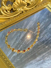 Load image into Gallery viewer, LUOWEND 18K Yellow Gold Natural Color Sapphire Bracelet for Women
