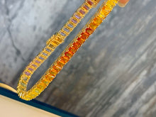 Load image into Gallery viewer, LUOWEND 18K Yellow Gold Natural Color Sapphire Bracelet for Women
