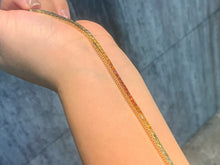 Load image into Gallery viewer, LUOWEND 18K Yellow Gold Natural Color Sapphire Bracelet for Women
