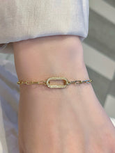 Load image into Gallery viewer, LUOWEND 18K Yellow Gold Natural Diamond Bracelet for Women
