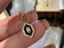 Load image into Gallery viewer, LUOWEND 18K Yellow Gold Natural Diamond Pendant for Women
