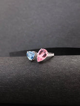 Load image into Gallery viewer, LUOWEND 18K White Gold Natural Gemstone Ring for Women
