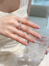 Load image into Gallery viewer, LUOWEND 18K White Gold Natural Diamond Ring for Women
