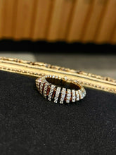 Load image into Gallery viewer, LUOWEND 18K Yellow Gold Natural Diamond&amp;Ruby Ring for Women
