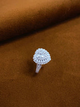 Load image into Gallery viewer, LUOWEND 18K White Gold Natural Diamond Ring for Women
