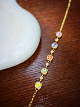 Load image into Gallery viewer, LUOWEND 18K Yellow Gold Natural Color Sapphire Bracelet for Women
