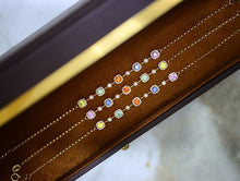 Load image into Gallery viewer, LUOWEND 18K Yellow Gold Natural Color Sapphire Bracelet for Women

