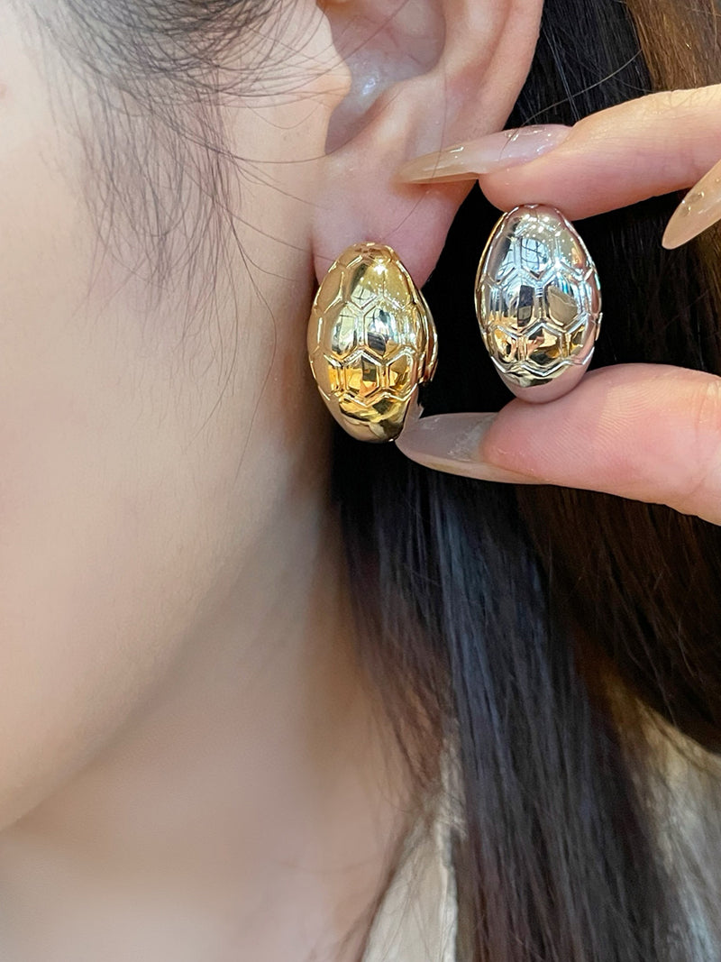 LUOWEND 18K Gold Hoop Earrings for Women