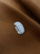 Load image into Gallery viewer, LUOWEND 18K White Gold Natural Diamond Ring for Women
