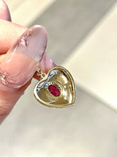 Load image into Gallery viewer, LUOWEND 18K Yellow Gold Natural Ruby Pendant for Women
