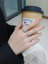 Load image into Gallery viewer, LUOWEND 18K White Gold Natural Diamond Ring for Women
