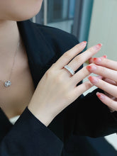 Load image into Gallery viewer, LUOWEND 18K White Gold Natural Diamond Ring for Women
