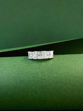 Load image into Gallery viewer, LUOWEND 18K White Gold Natural Diamond Ring for Women
