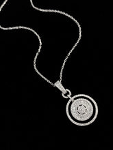 Load image into Gallery viewer, LUOWEND 18K White Gold Real Natural Diamond Pendant Necklace for Women
