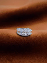 Load image into Gallery viewer, LUOWEND 18K White Gold Natural Diamond Ring for Women
