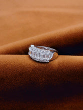 Load image into Gallery viewer, LUOWEND 18K White Gold Natural Diamond Ring for Women
