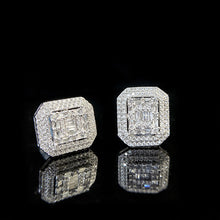 Load image into Gallery viewer, LUOWEND 18K White Gold Real Natural Diamond Ring&amp;Earrings&amp;Necklace for Women
