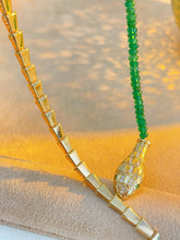 Load image into Gallery viewer, LUOWEND 18K Yellow Gold Natural Emerald Necklace for Women
